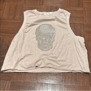 Vintage Havana Cream Skull Muscle Tee